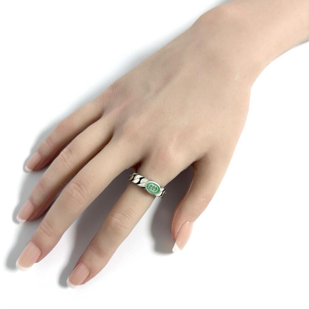 Gucci Men's Interlocking G Silver Ring - Picture 9 of 10